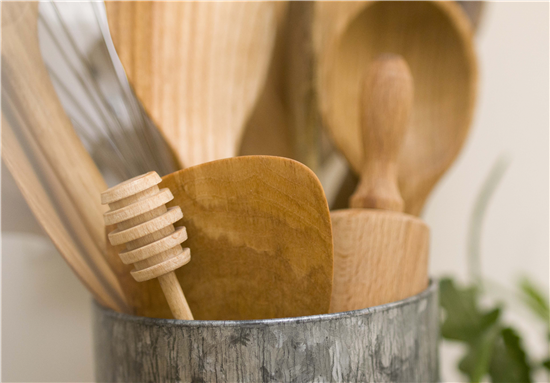 Houten keukengerei inclusief honinglepel buxushout