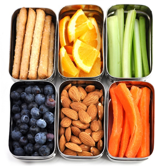 Eco Lunchbox - Snackbox Eco Lunchpod met fruit en noten erin