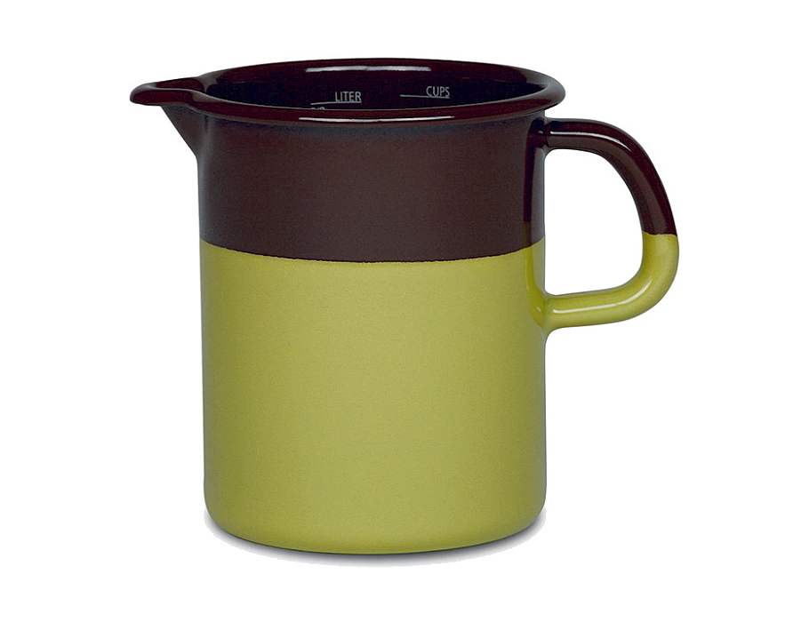 Handgemaakte emaille maatbeker 0,5 L