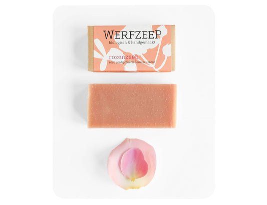 Handgemaakte Natuurlijke Rozenzeep met Damascusroos en Rosa Centifolia