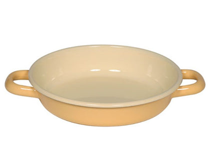 Eierpannetje en serveerschaal- Emaille 18cm
