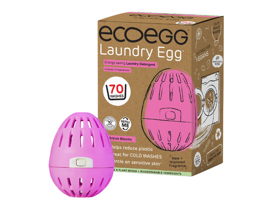 Ecoegg wasbol met als geur British Blooms goed voor 70 duurzame wasjes