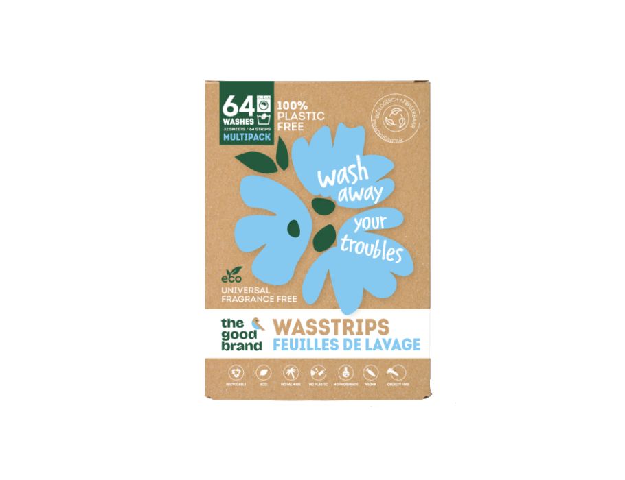 Wasstrips | Parfumvrij | 64 stuks