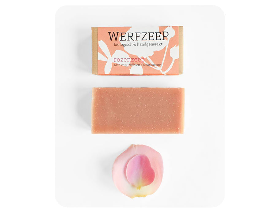 Handgemaakte Natuurlijke Rozenzeep met Damascusroos en Rosa Centifolia